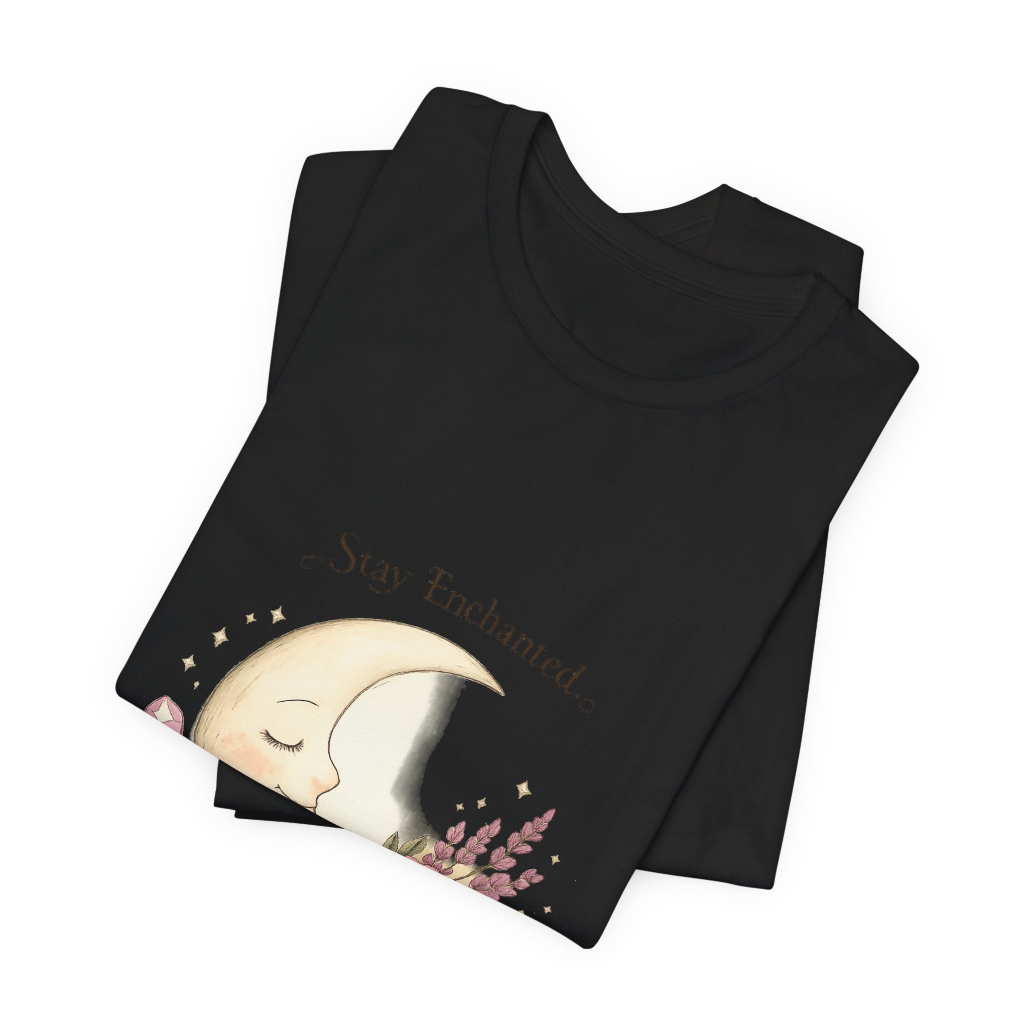 Women's Crescent Floral Moon Phase T-Shirt - Astrology & Spiritual - 28$