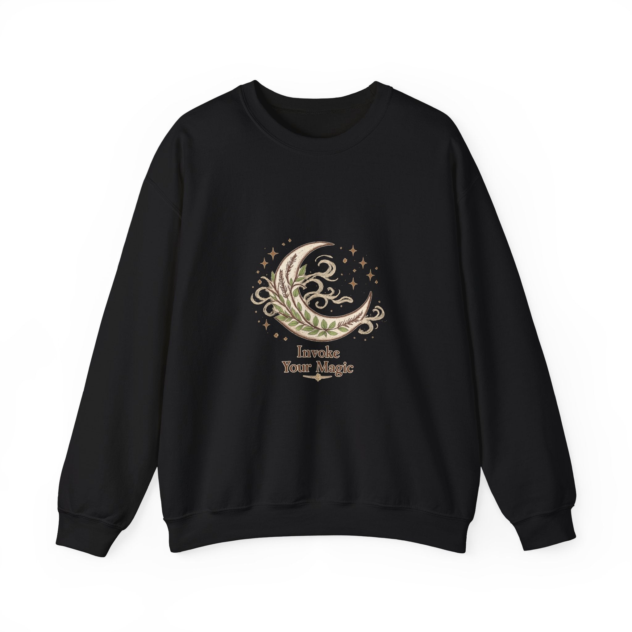 Women's Crescent Moon Phase Herbal Sweatshirt - Astrology & Spiritual - 38$