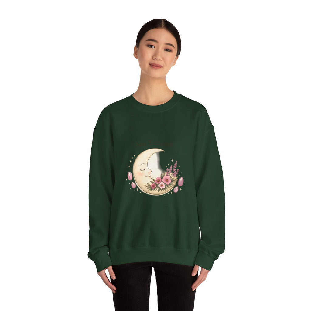 Women's Moon Floral Sweatshirt - Astrology Spiritual Design - 38$