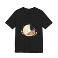 Women's Crescent Floral Moon Phase T-Shirt - Astrology & Spiritual - 28$