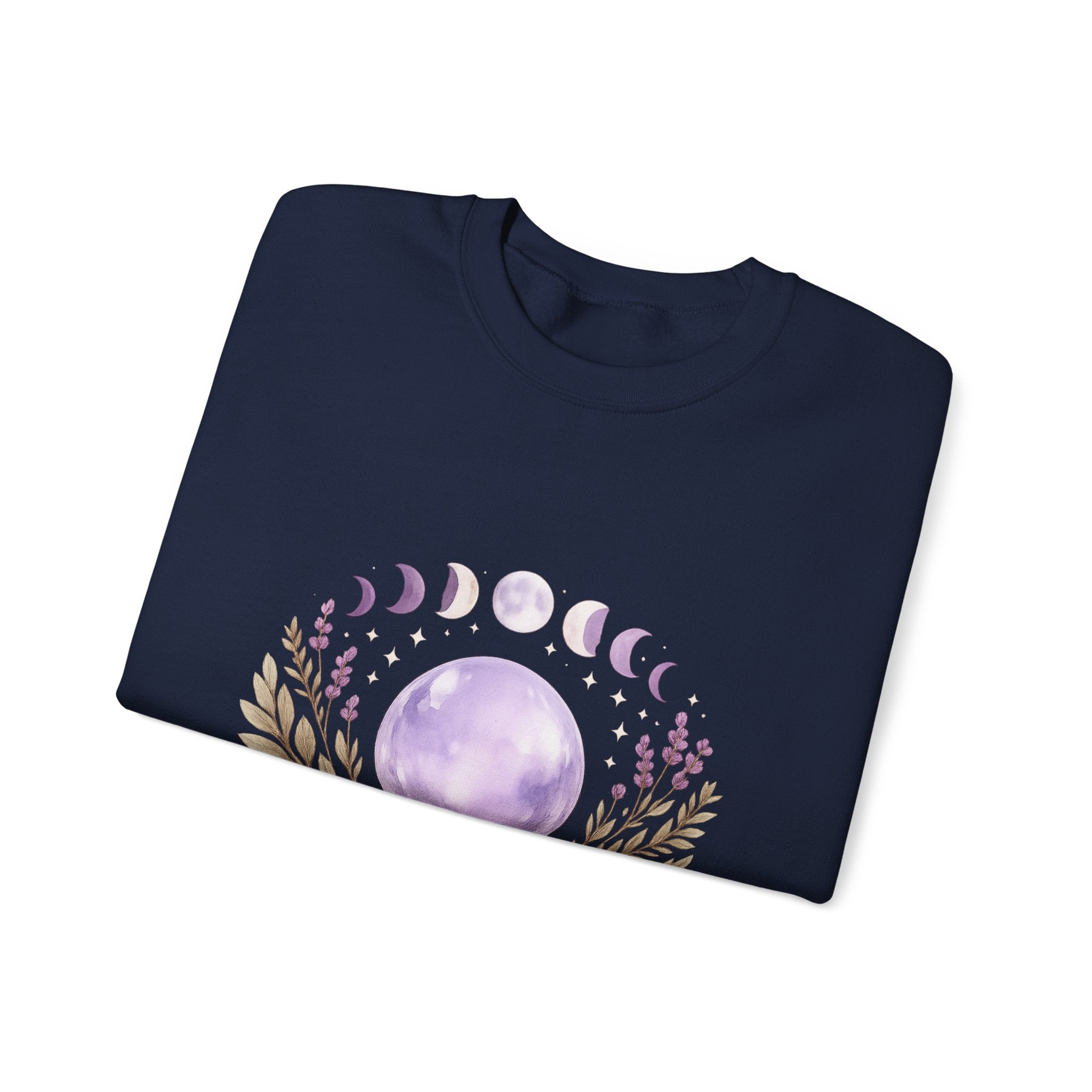 Women's Moon Phase Graphic Sweatshirt - Spiritual Astrology Design - 38$