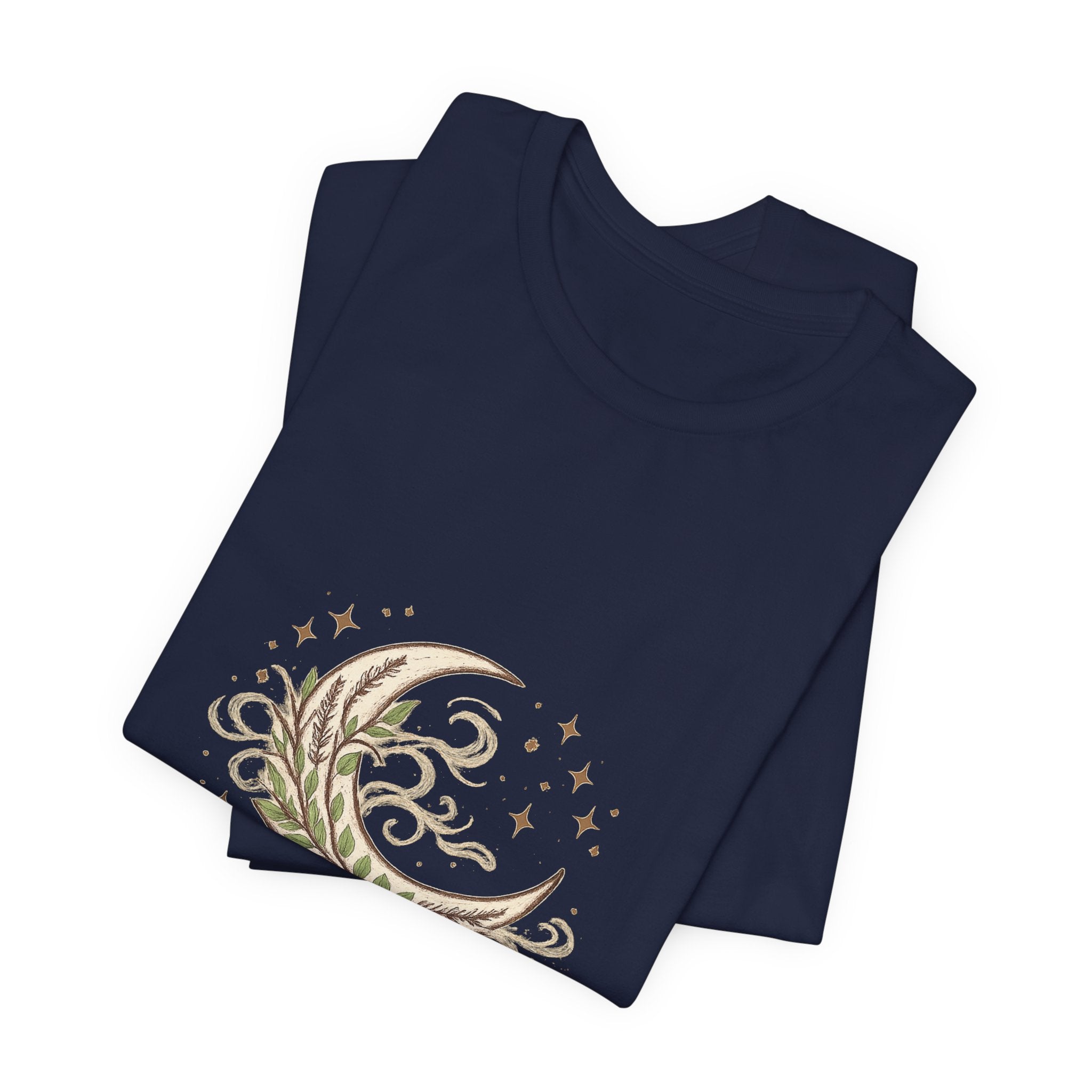 Women's Crescent Herbal Moon Phase T-Shirt - Astrology & Spiritual - 28$