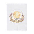 Moon Phase Floral Throw Blanket - Mystic Spiritual Home Decor