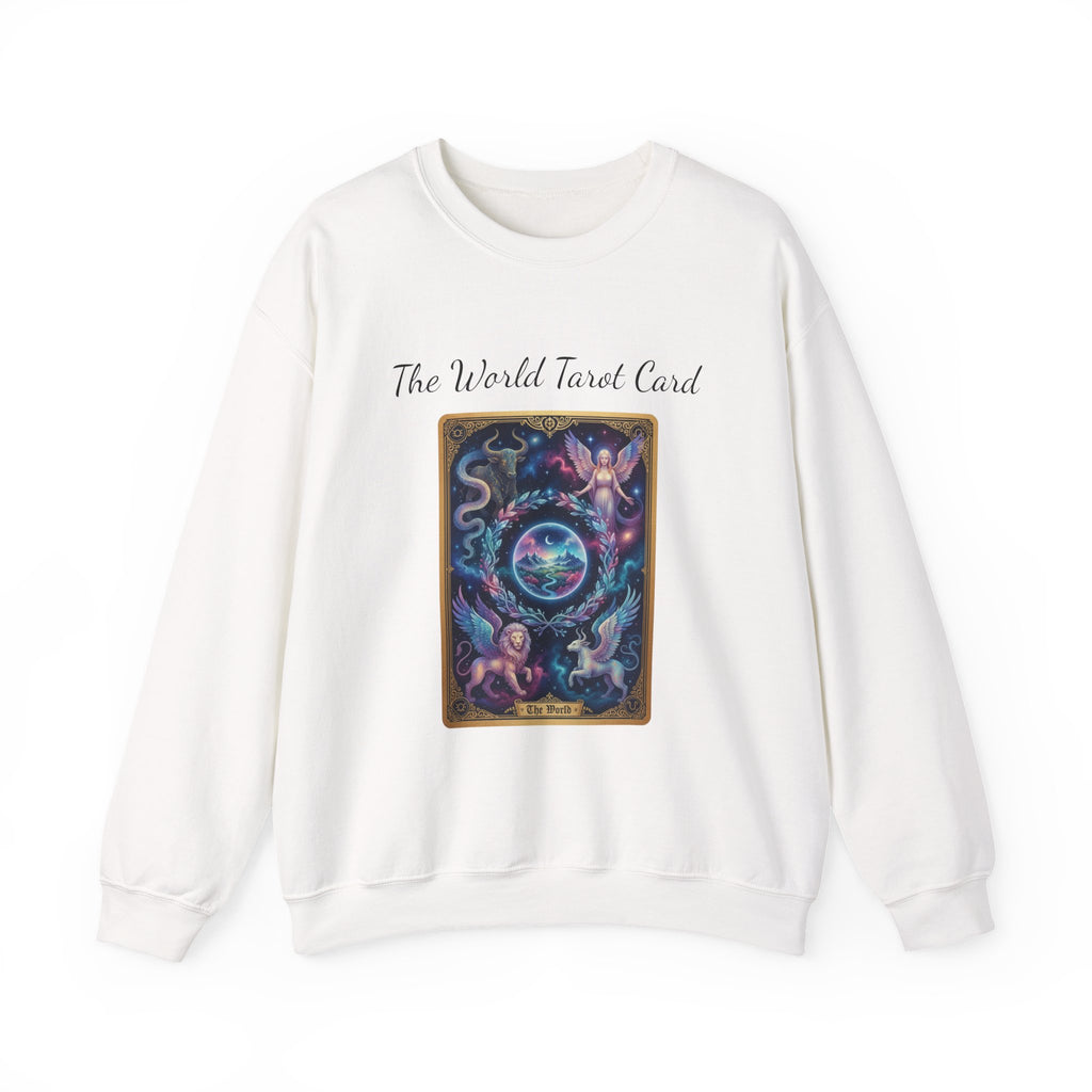 Women’s Spiritual “The World” Tarot Sweatshirt – Celestial Mystic Crewneck - 38$