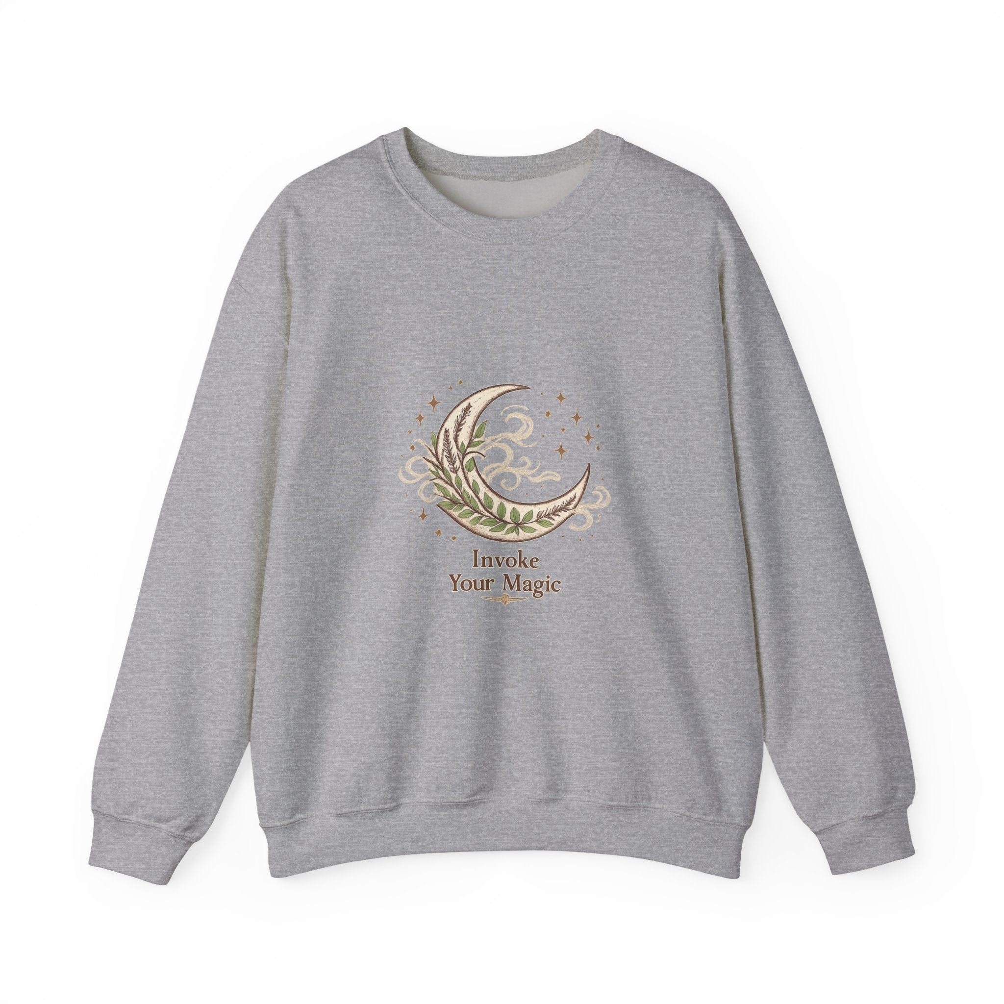 Women's Crescent Moon Phase Herbal Sweatshirt - Astrology & Spiritual - 38$