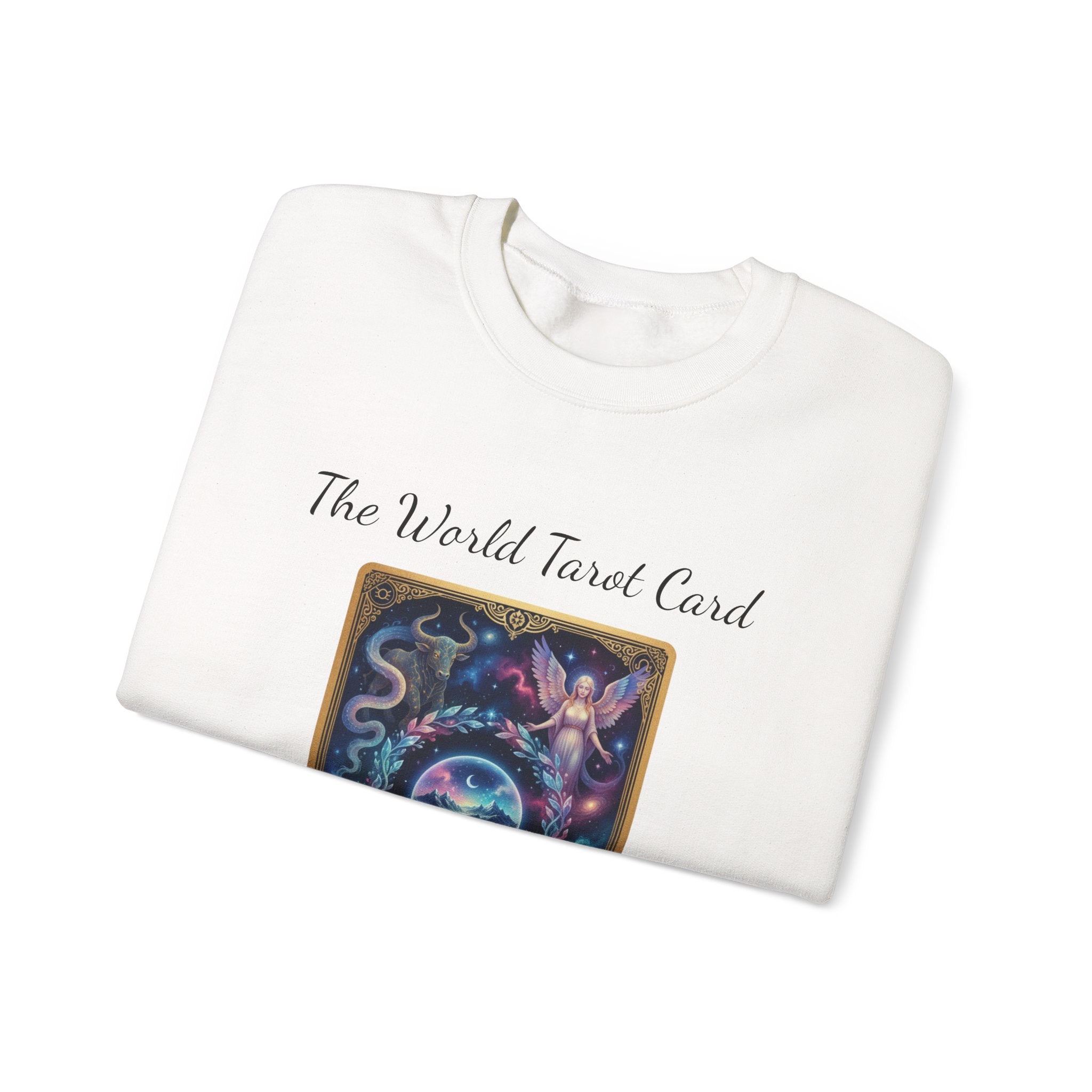 Women’s Spiritual “The World” Tarot Sweatshirt – Celestial Mystic Crewneck - 38$