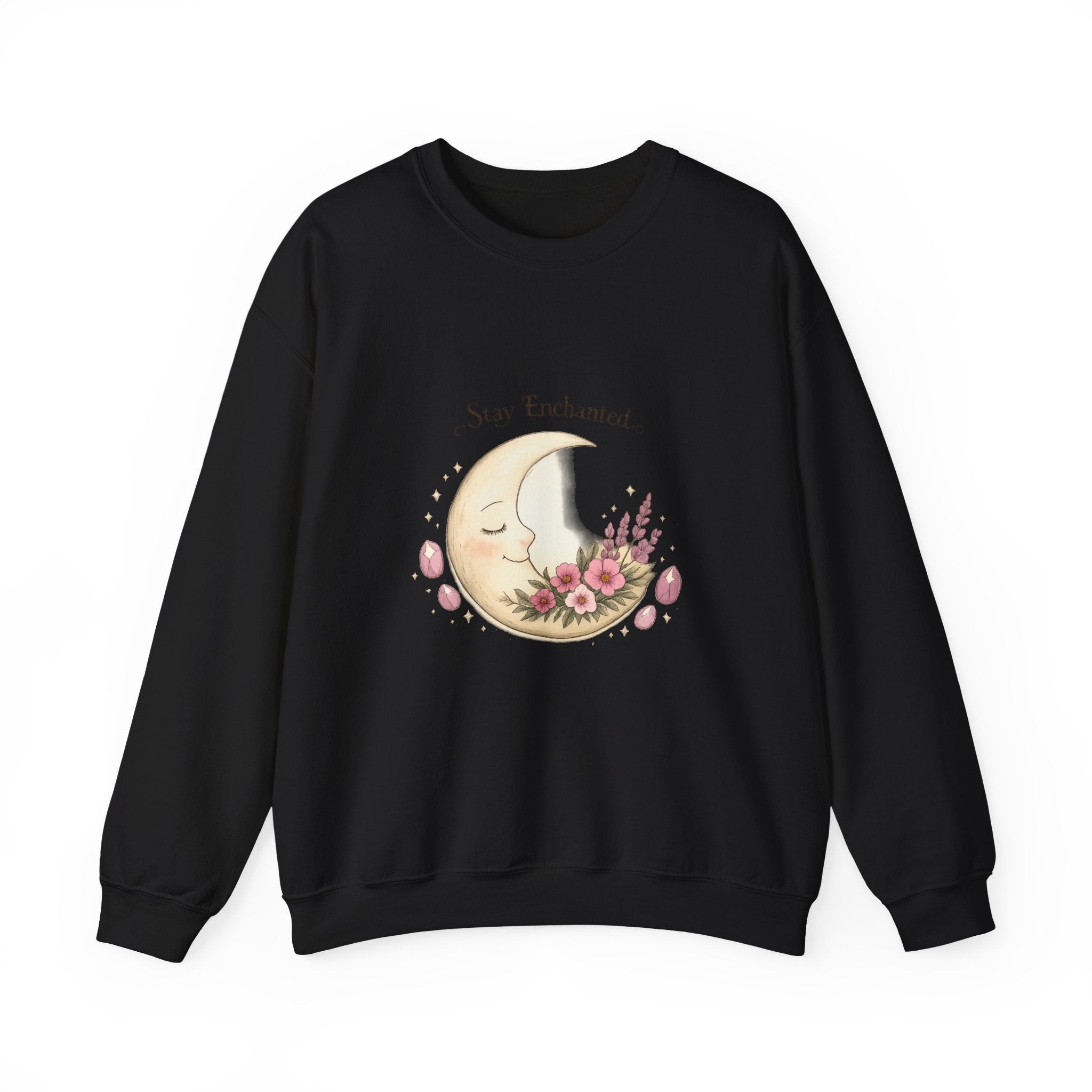 Women's Moon Floral Sweatshirt - Astrology Spiritual Design - 38$