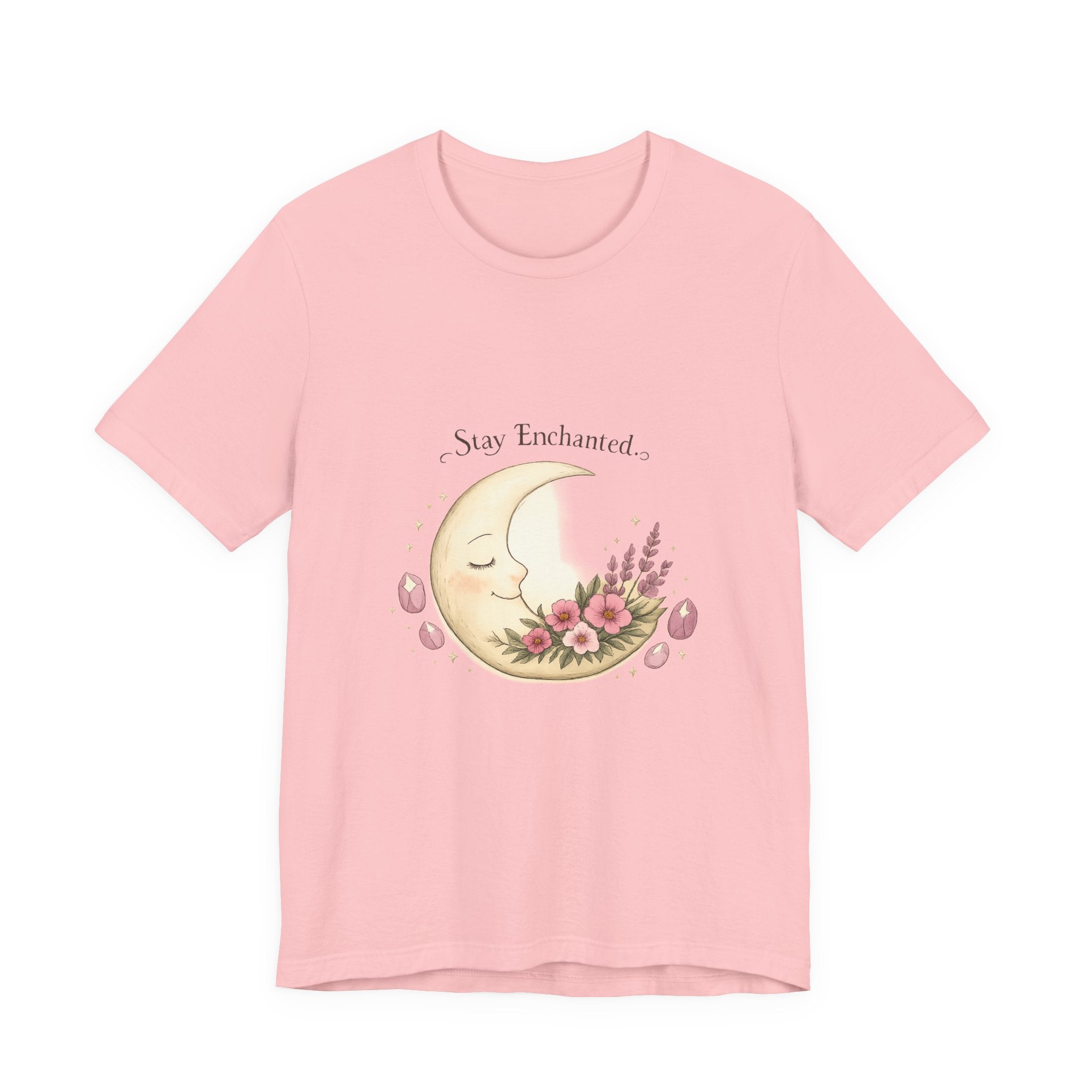 Women's Crescent Floral Moon Phase T-Shirt - Astrology & Spiritual - 28$