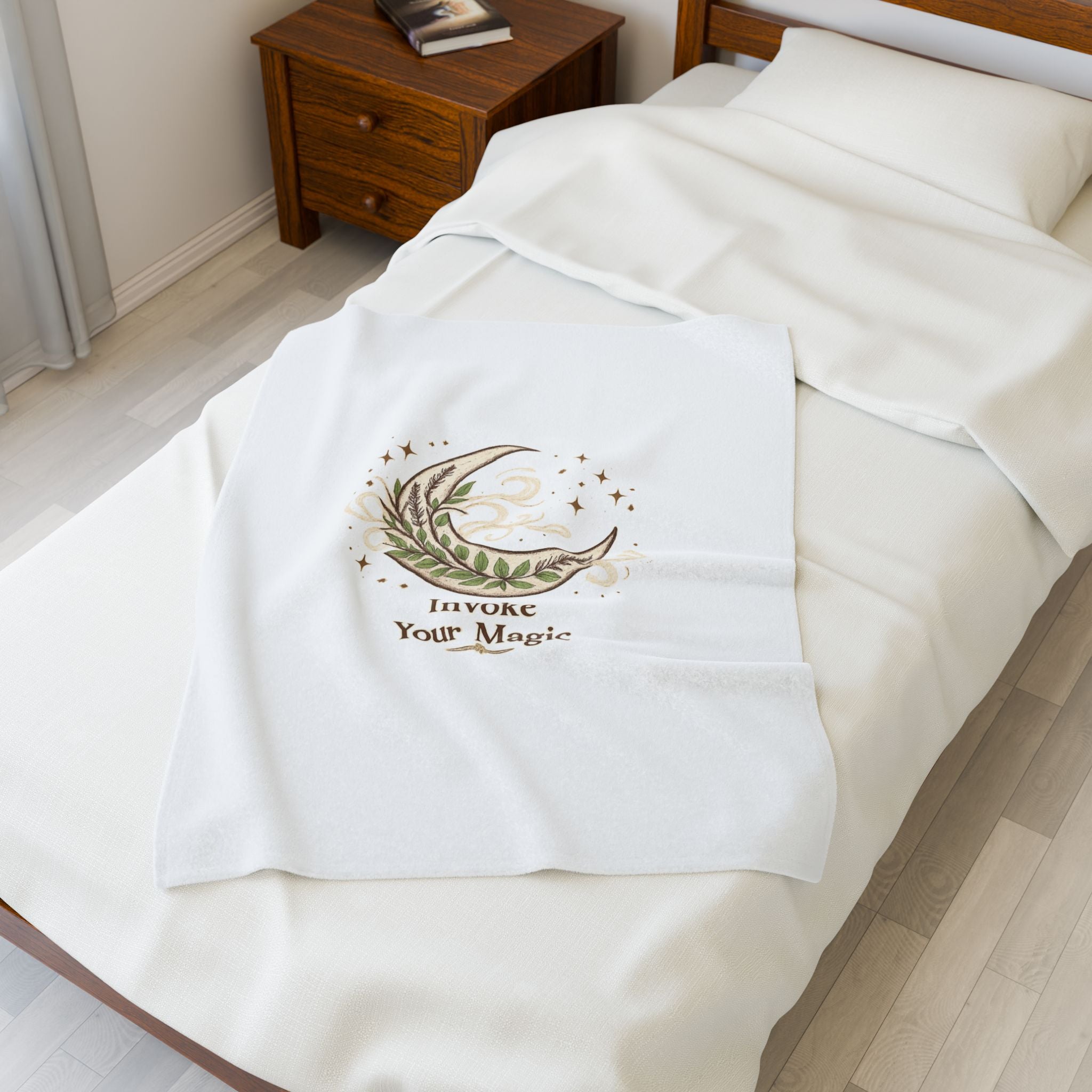 Moon Phase Throw Blanket - Spiritual Home Decor