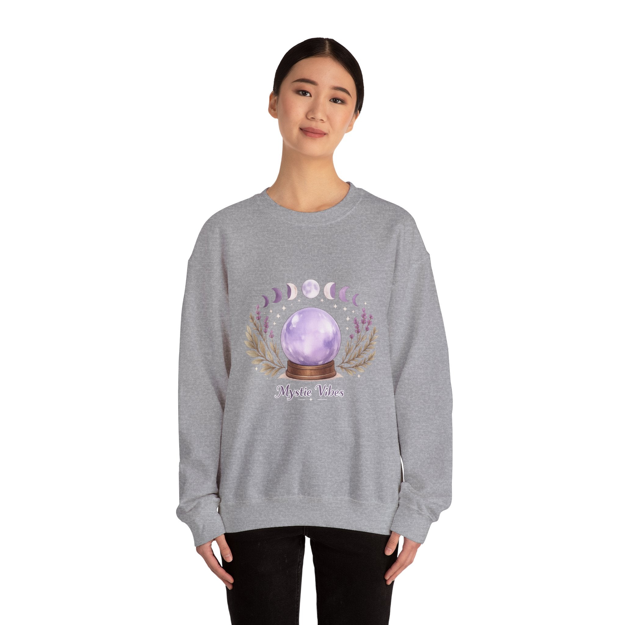 Women's Moon Phase Graphic Sweatshirt - Spiritual Astrology Design - 38$
