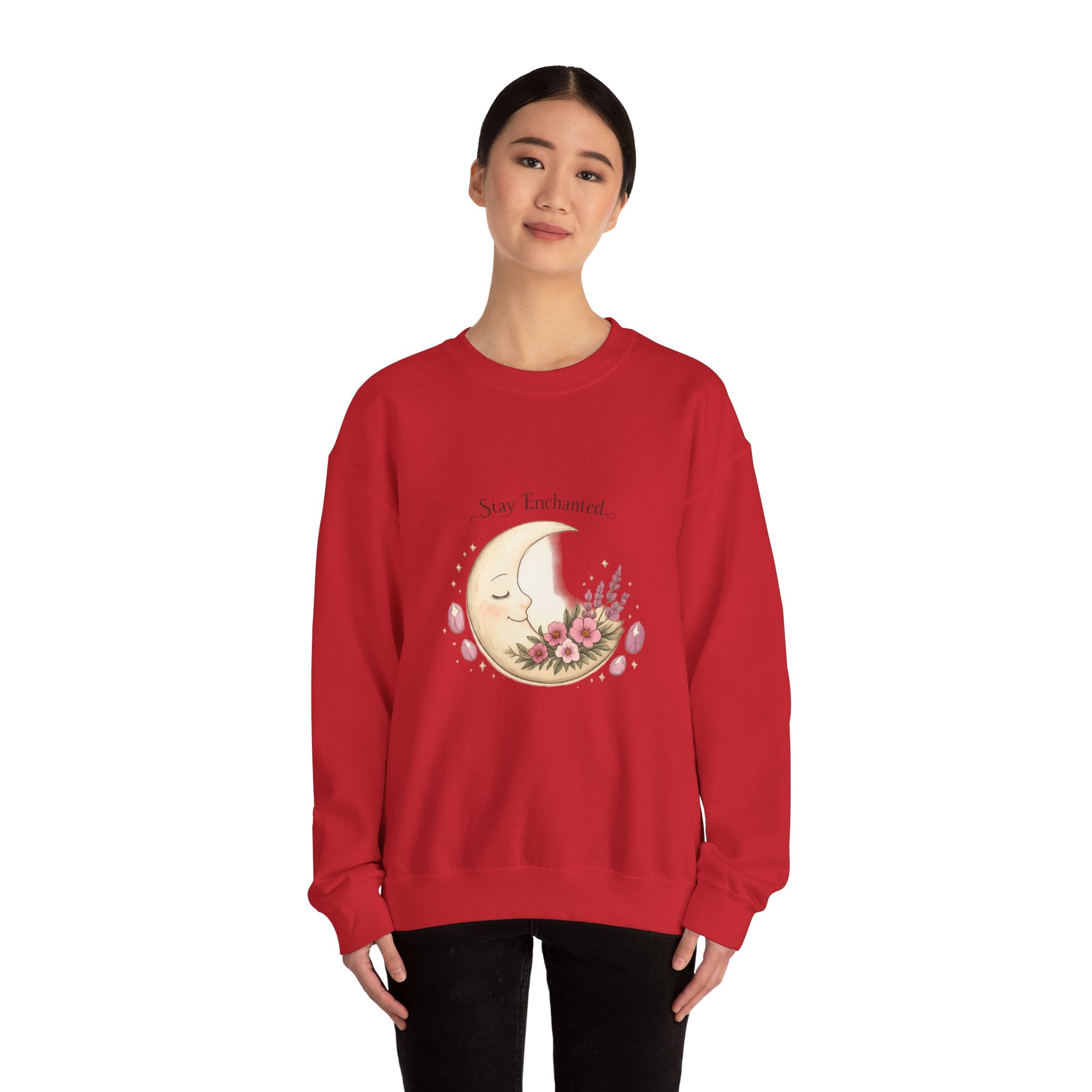 Women's Moon Floral Sweatshirt - Astrology Spiritual Design - 38$