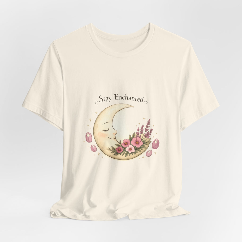 Women's Crescent Floral Moon Phase T-Shirt - Astrology & Spiritual - 28$