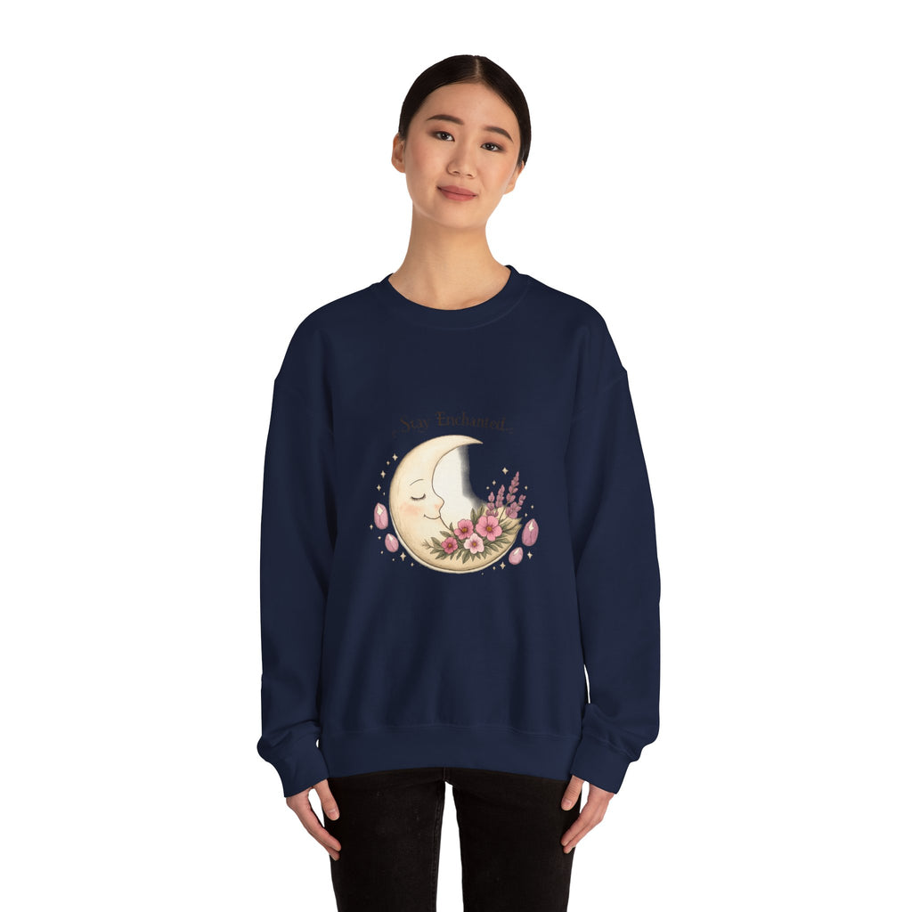 Women's Moon Floral Sweatshirt - Astrology Spiritual Design - 38$