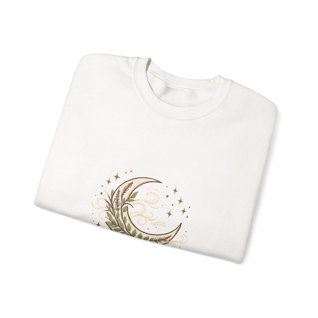 Women's Crescent Moon Phase Herbal Sweatshirt - Astrology & Spiritual - 38$