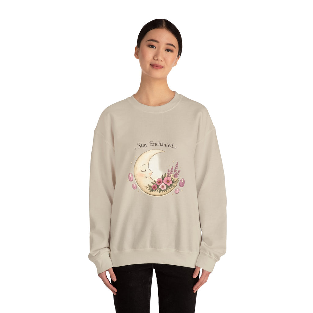 Women's Moon Floral Sweatshirt - Astrology Spiritual Design - 38$