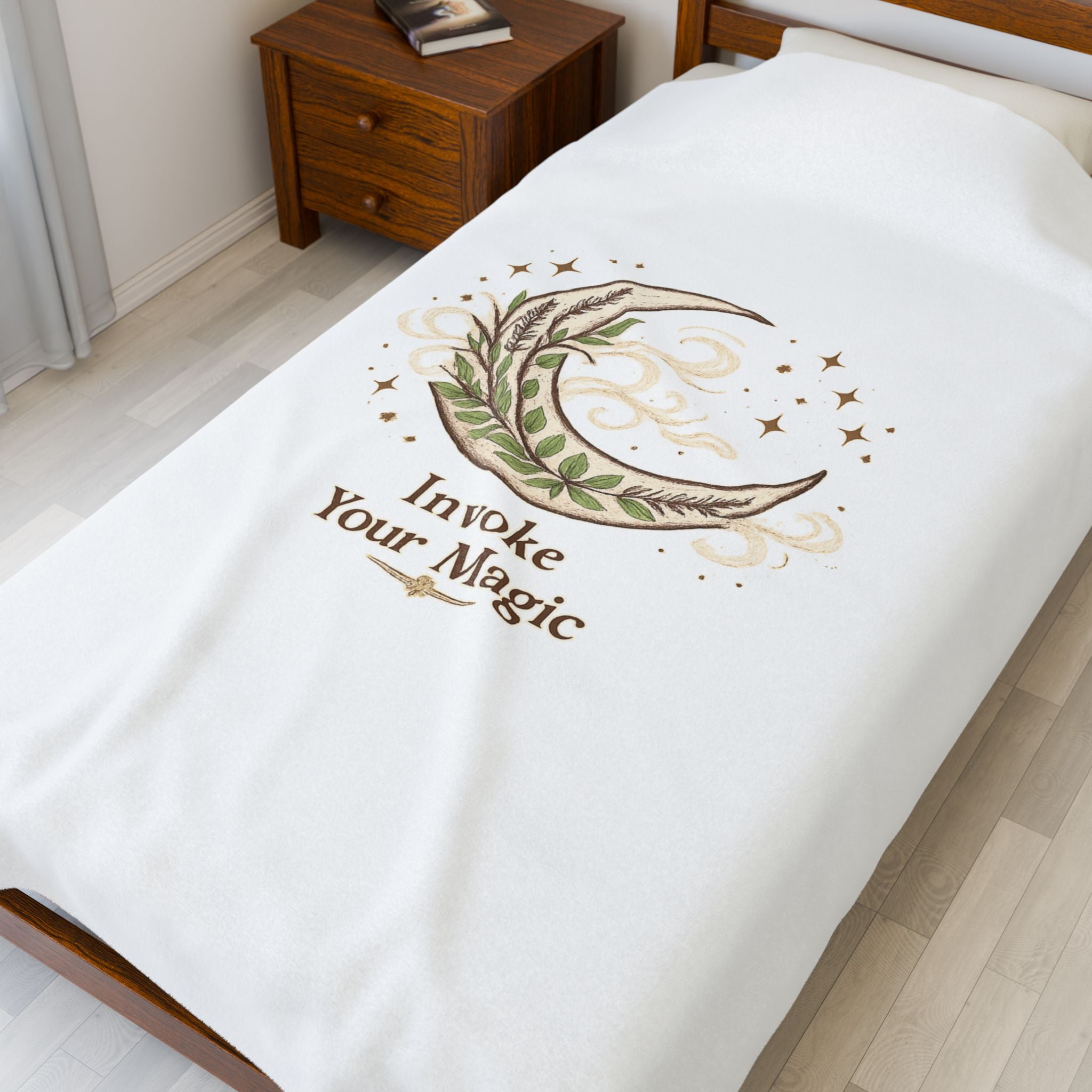Moon Phase Throw Blanket - Spiritual Home Decor