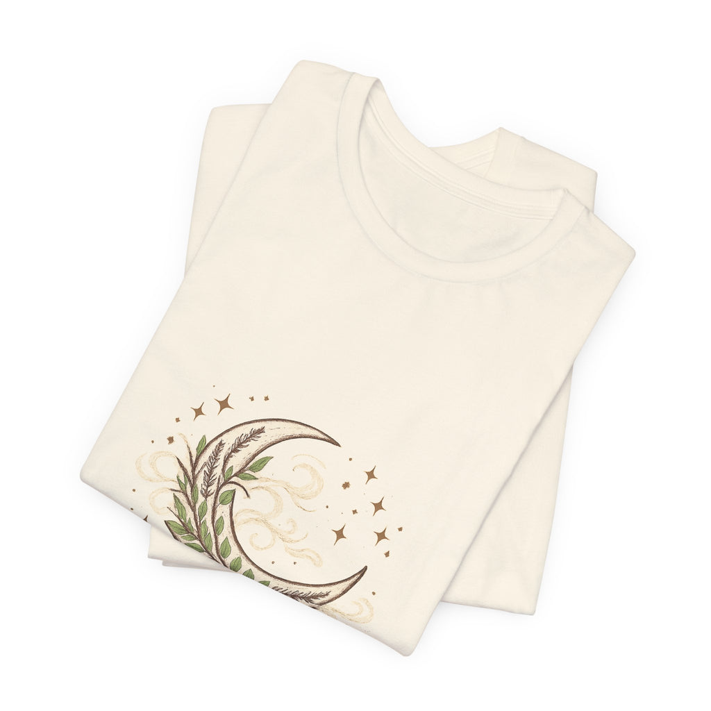 Women's Crescent Herbal Moon Phase T-Shirt - Astrology & Spiritual - 28$