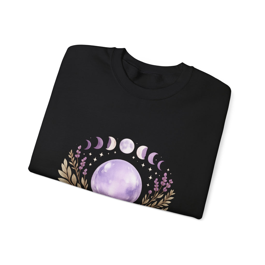 Women's Moon Phase Graphic Sweatshirt - Spiritual Astrology Design - 38$