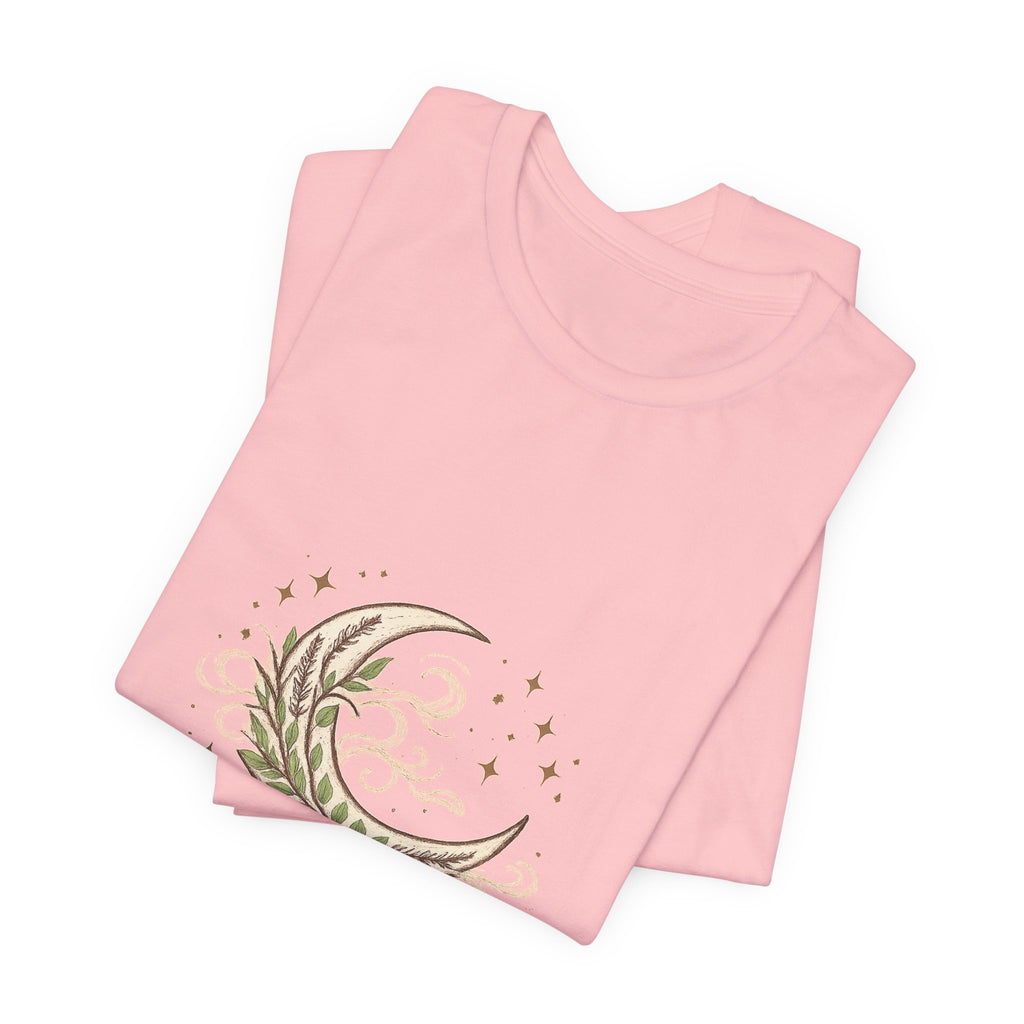 Women's Crescent Herbal Moon Phase T-Shirt - Astrology & Spiritual - 28$