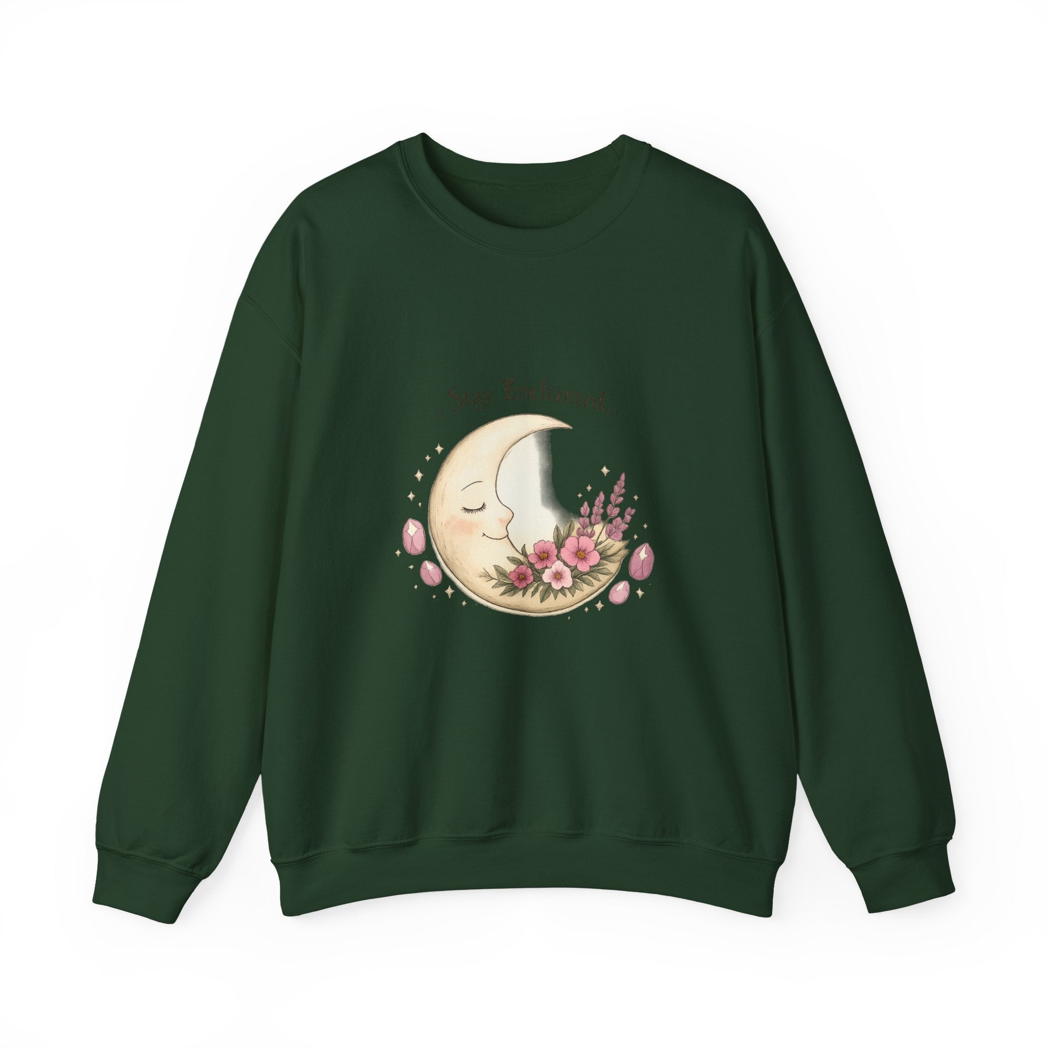 Women's Moon Floral Sweatshirt - Astrology Spiritual Design - 38$