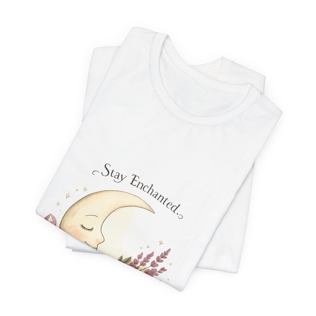 Women's Crescent Floral Moon Phase T-Shirt - Astrology & Spiritual - 28$