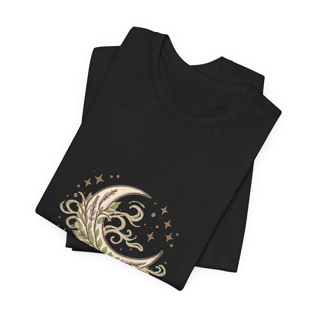 Women's Crescent Herbal Moon Phase T-Shirt - Astrology & Spiritual - 28$