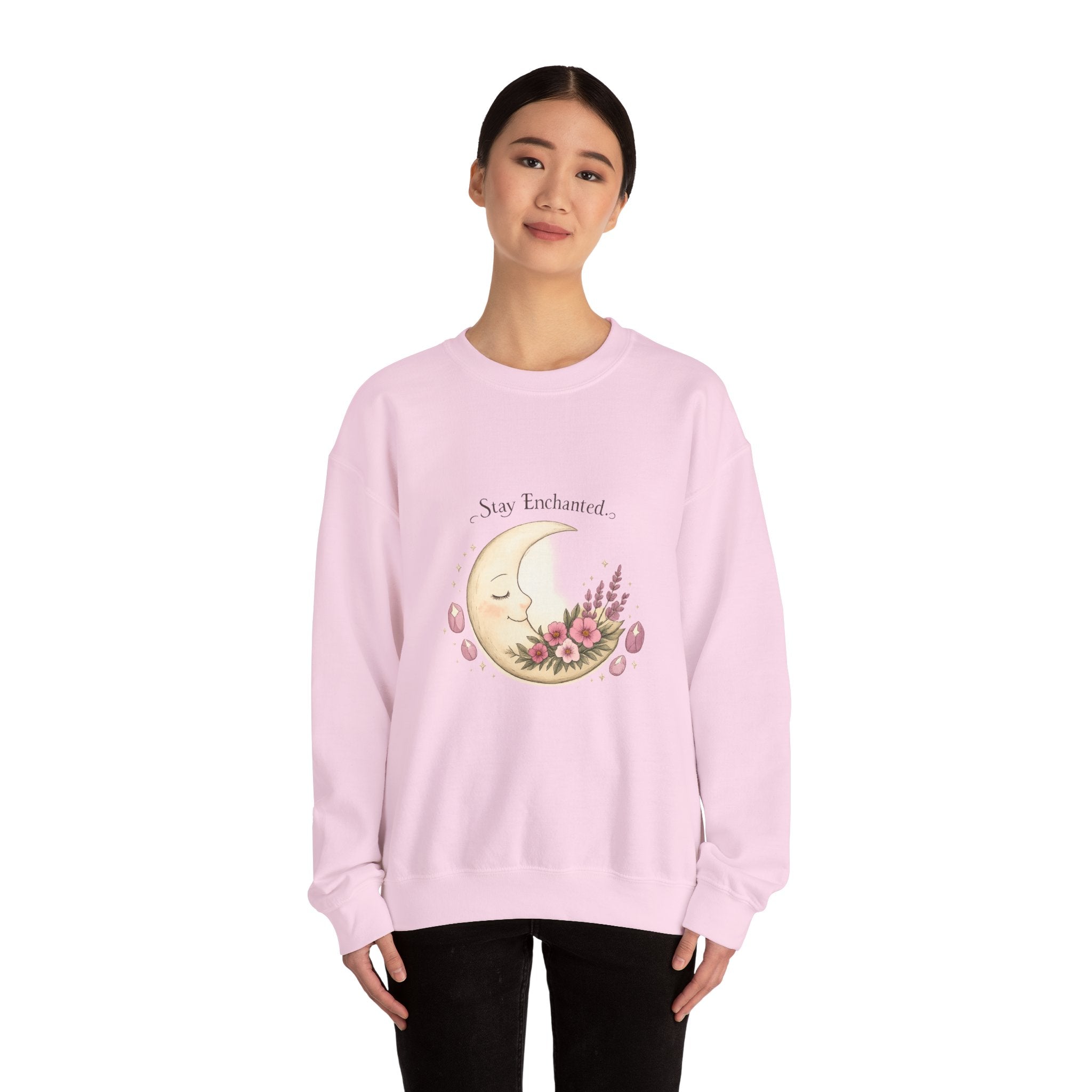 Women's Moon Floral Sweatshirt - Astrology Spiritual Design - 38$
