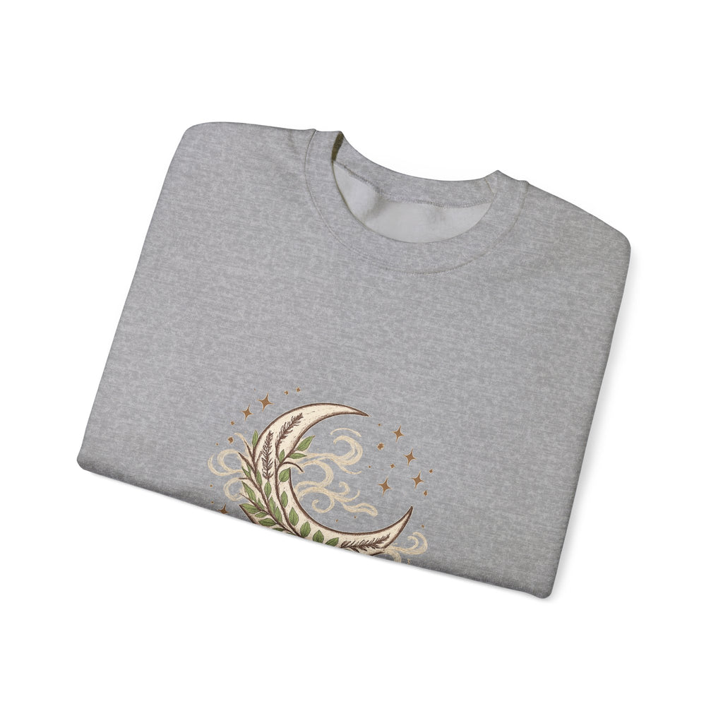 Women's Crescent Moon Phase Herbal Sweatshirt - Astrology & Spiritual - 38$