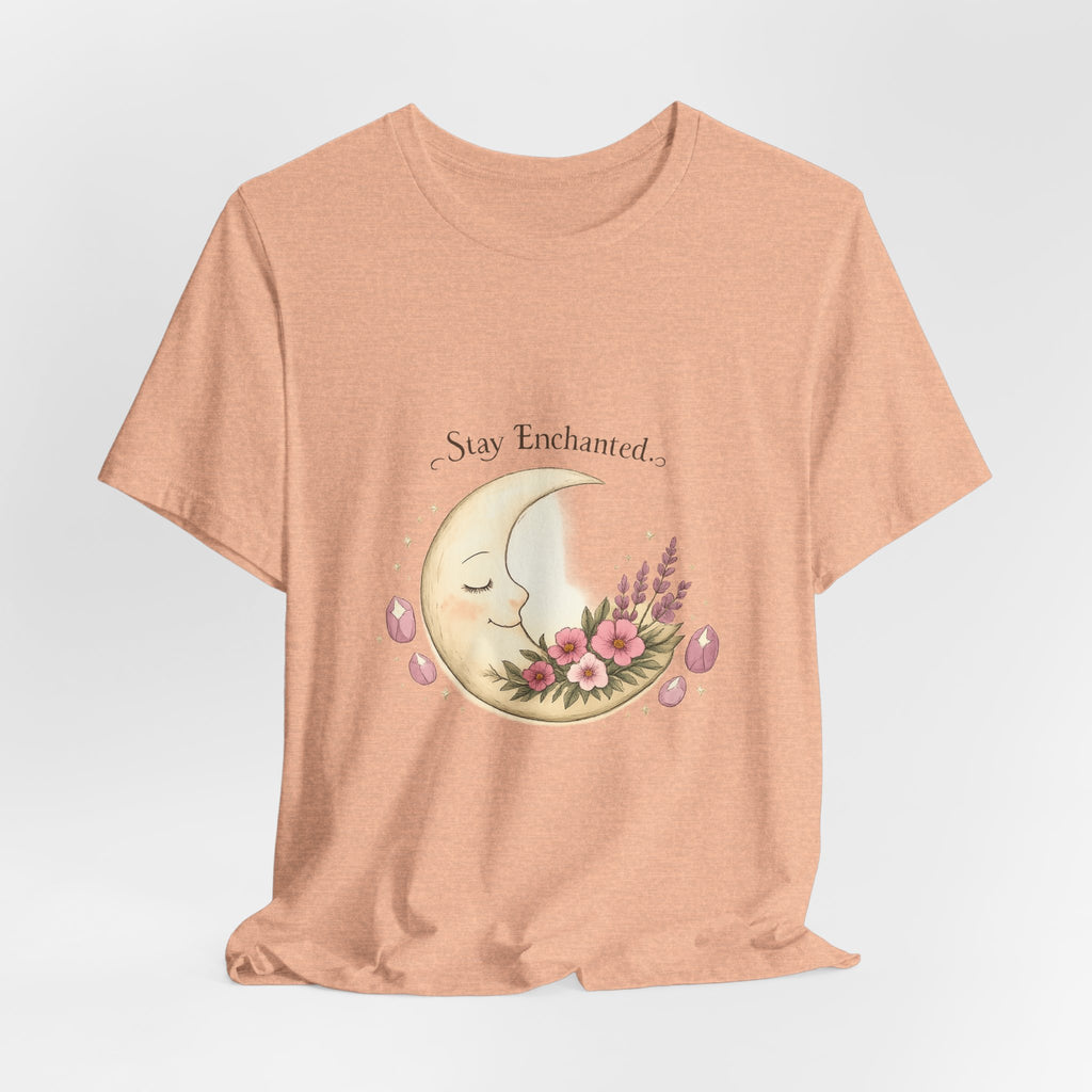 Women's Crescent Floral Moon Phase T-Shirt - Astrology & Spiritual - 28$