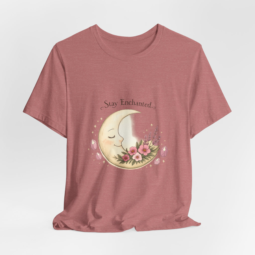 Women's Crescent Floral Moon Phase T-Shirt - Astrology & Spiritual - 28$