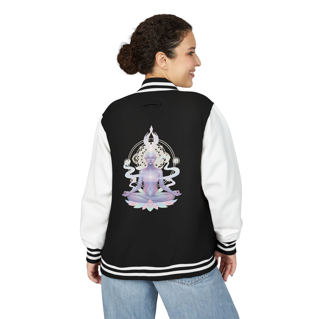 Women’s Mystic Lotus Varsity Jacket – Spiritual Streetwear - 91,70$