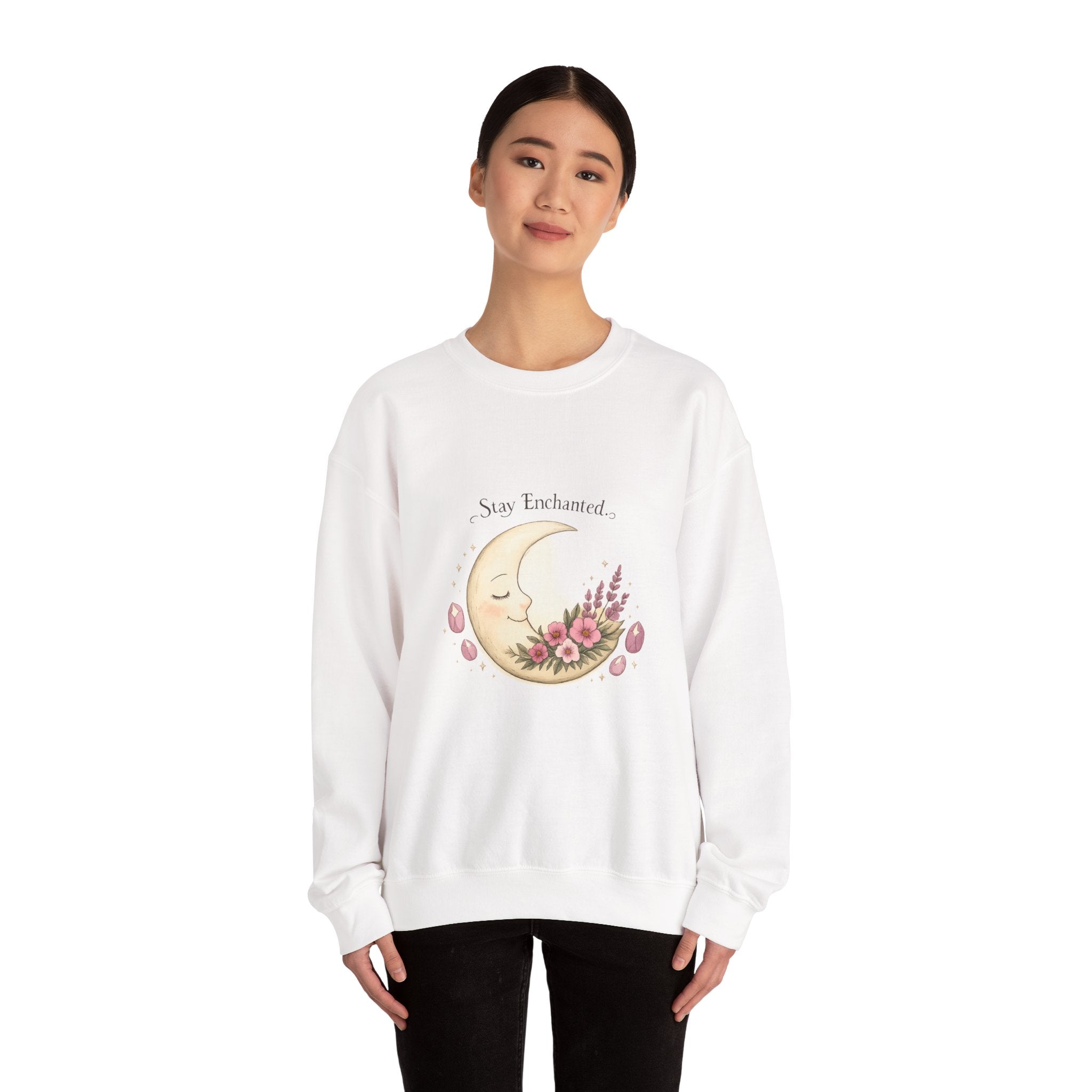 Women's Moon Floral Sweatshirt - Astrology Spiritual Design - 38$