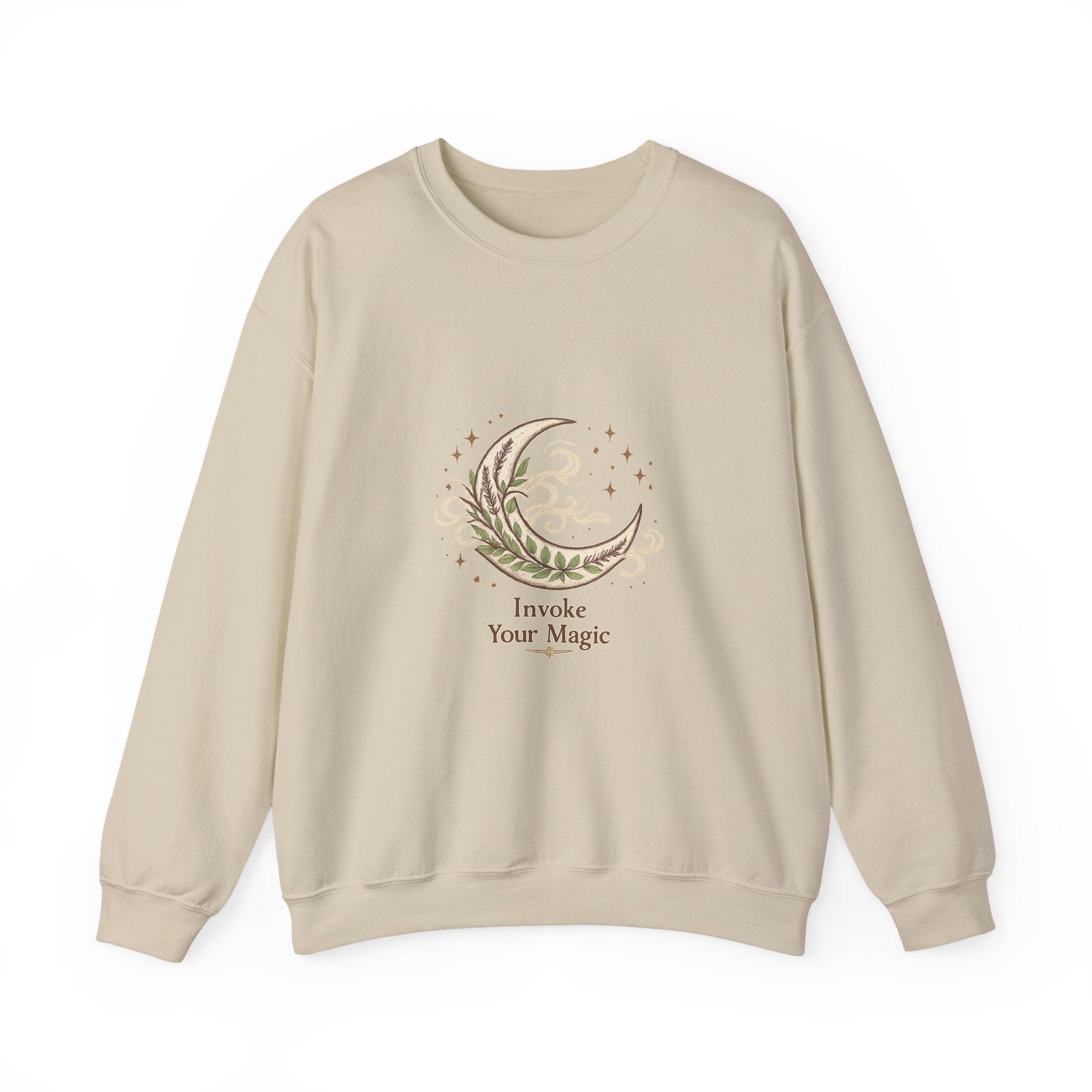 Women's Crescent Moon Phase Herbal Sweatshirt - Astrology & Spiritual - 38$