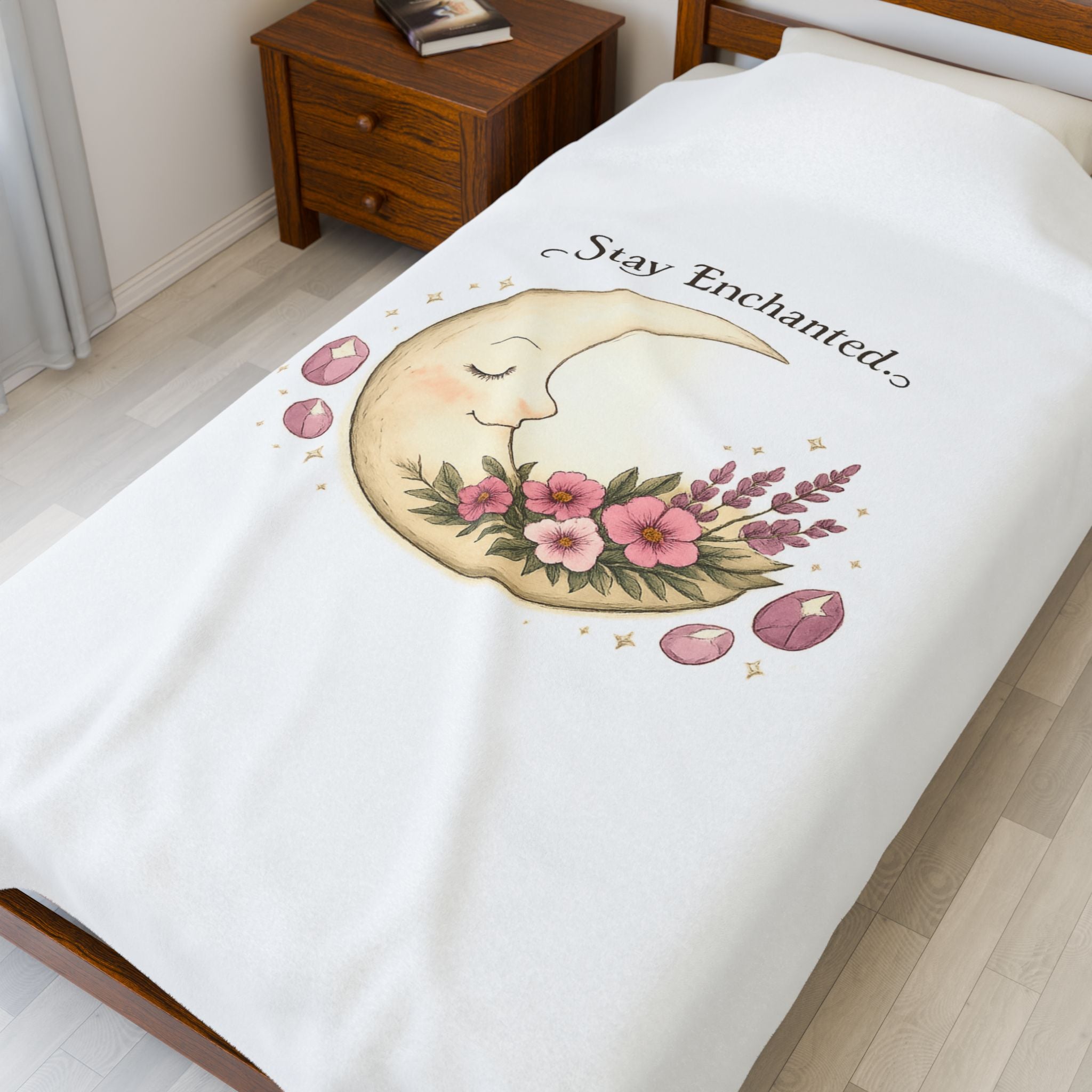 Cresent Moon Phase Throw Blanket - Astrologie & Spiritual Home Decor