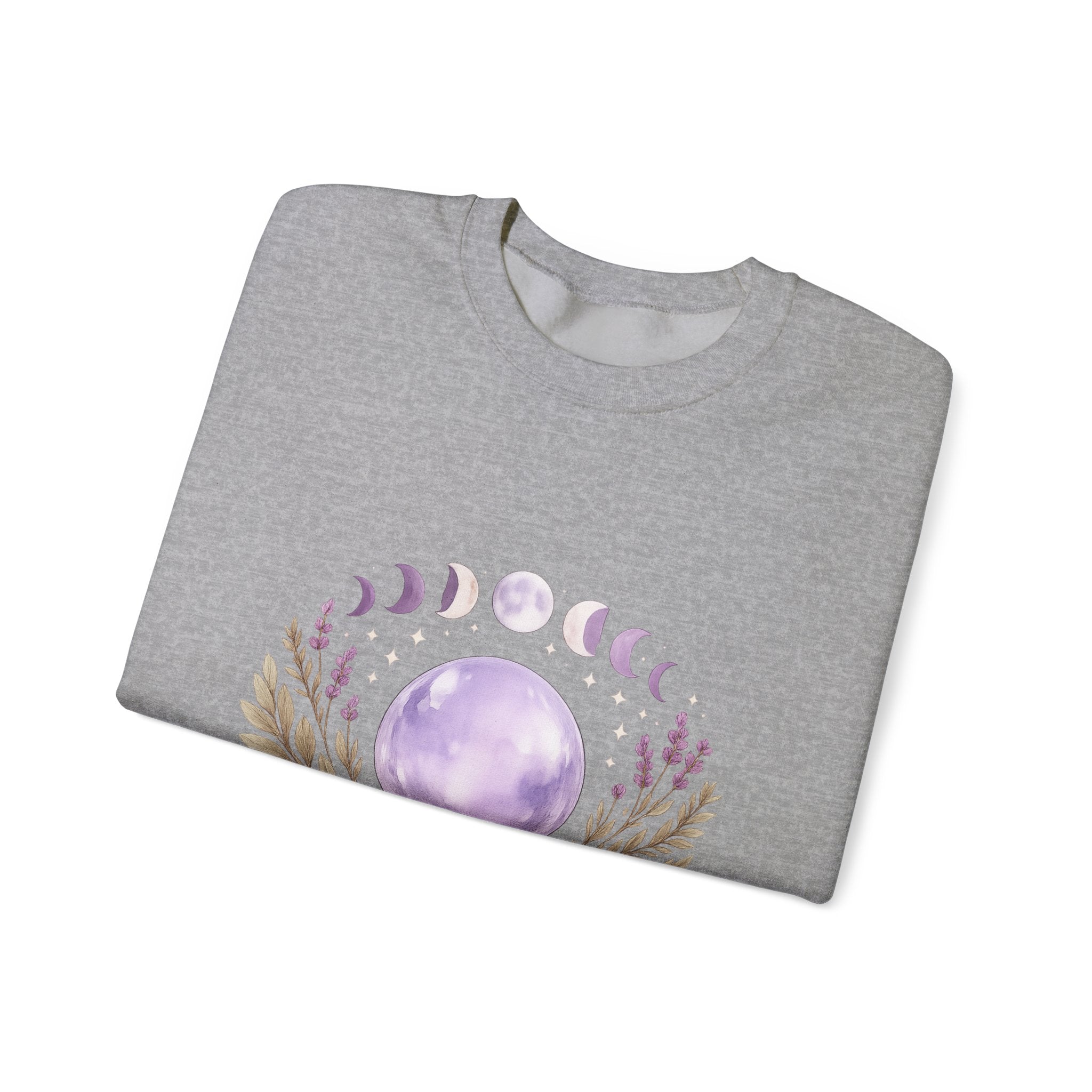 Women's Moon Phase Graphic Sweatshirt - Spiritual Astrology Design - 38$