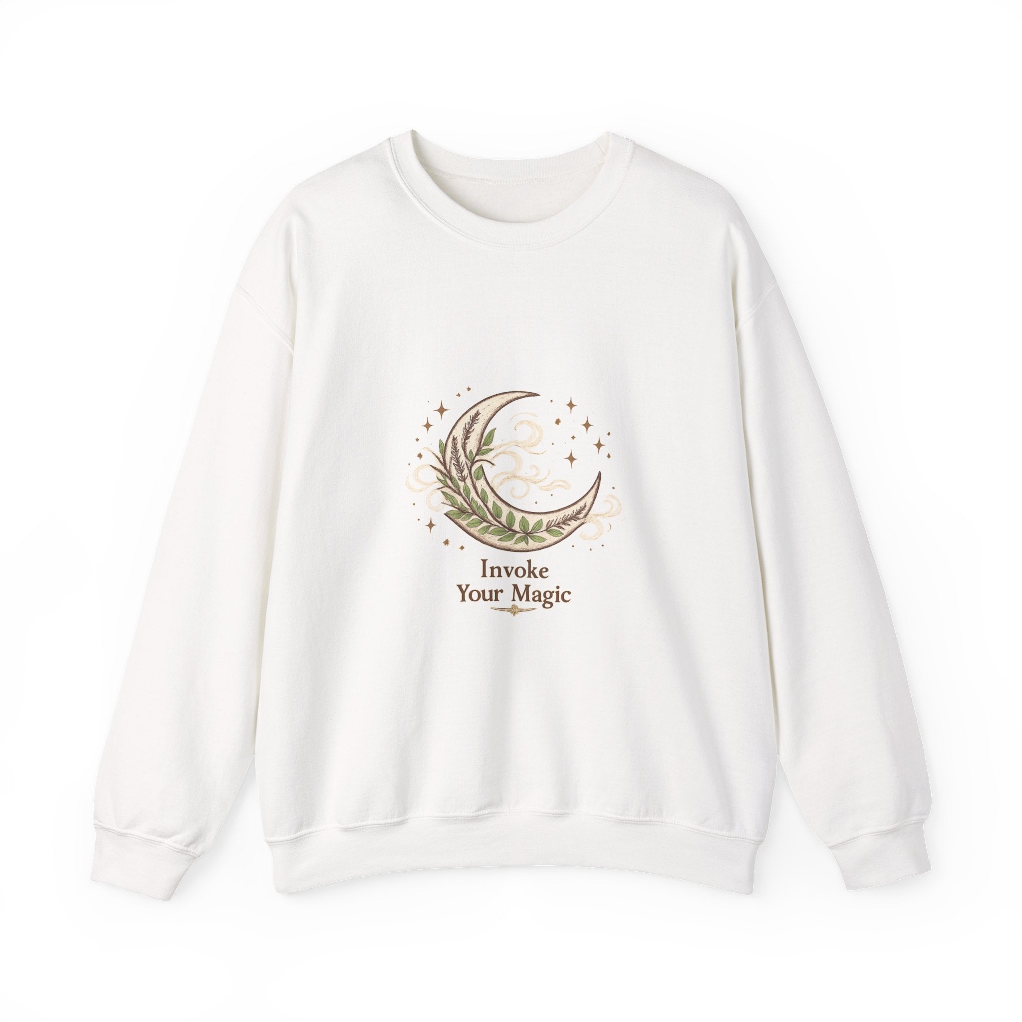 Women's Crescent Moon Phase Herbal Sweatshirt - Astrology & Spiritual - 38$